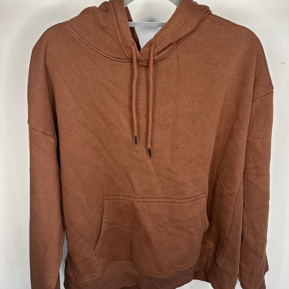 Brown Hooded Sweatshirt with front pocket-Members Mark, Size XXL
